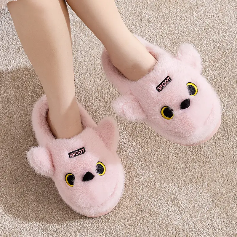 Cute Bear Design Cotton Slippers for Women - Image 6