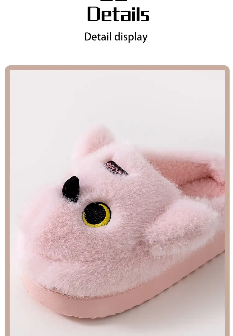 Cute Bear Design Cotton Slippers for Women — feature 6