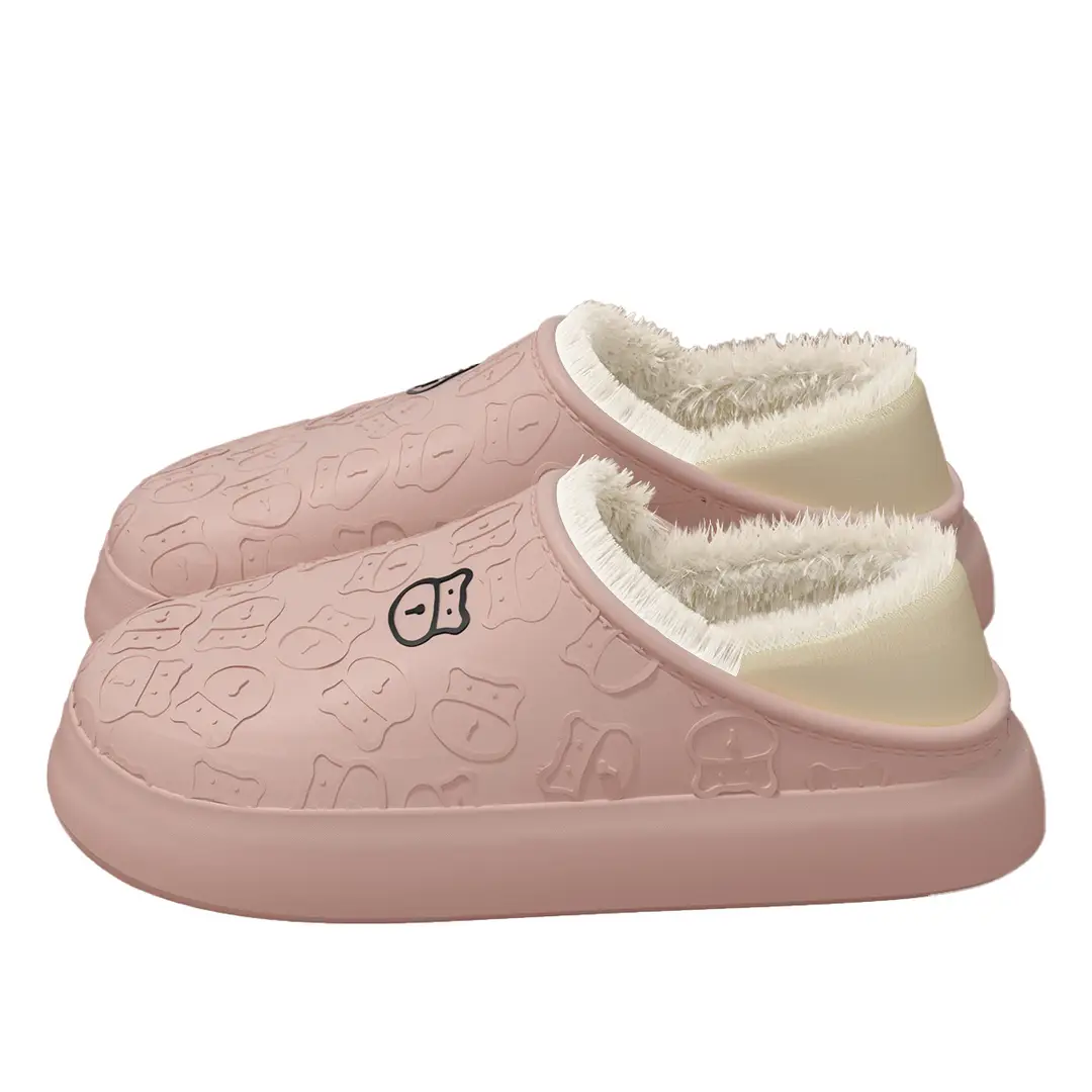 Spot Waterproof Cotton Slippers for Women Winter Home Indoor Household Non-Slip Plush Bag Heel Thick-Soled Cotton Shoes for Men Wholesale Winter - Image 8