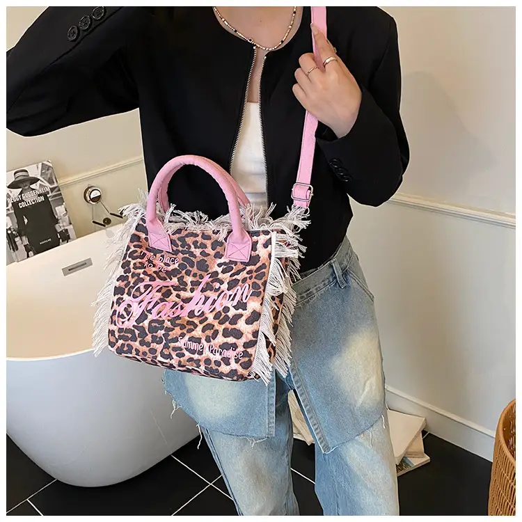 2025 Women's Tassel Beach Bag with "Fashion" Print — feature 22
