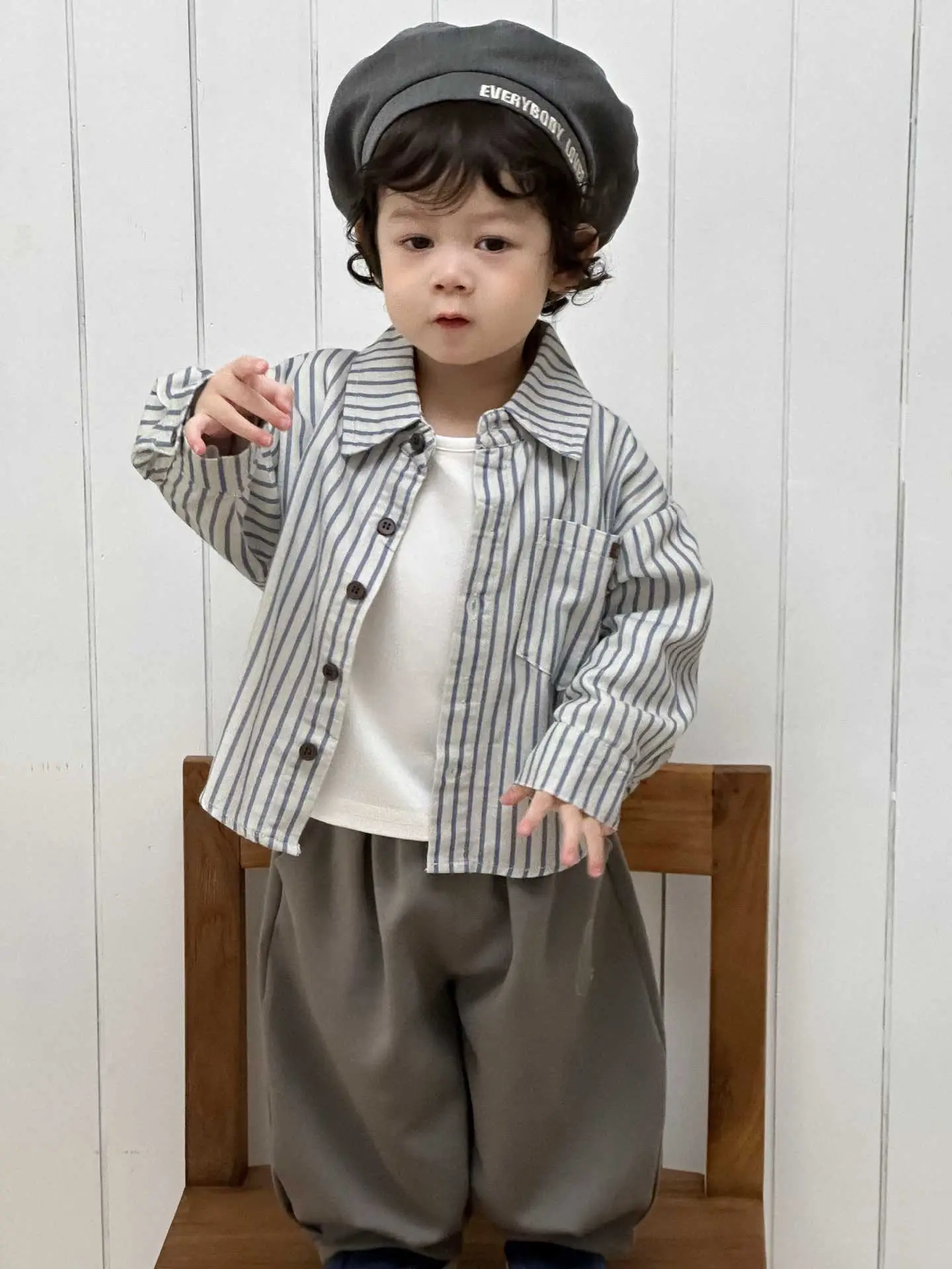 Baby Striped T-Shirt Pants Set Spring Outfit