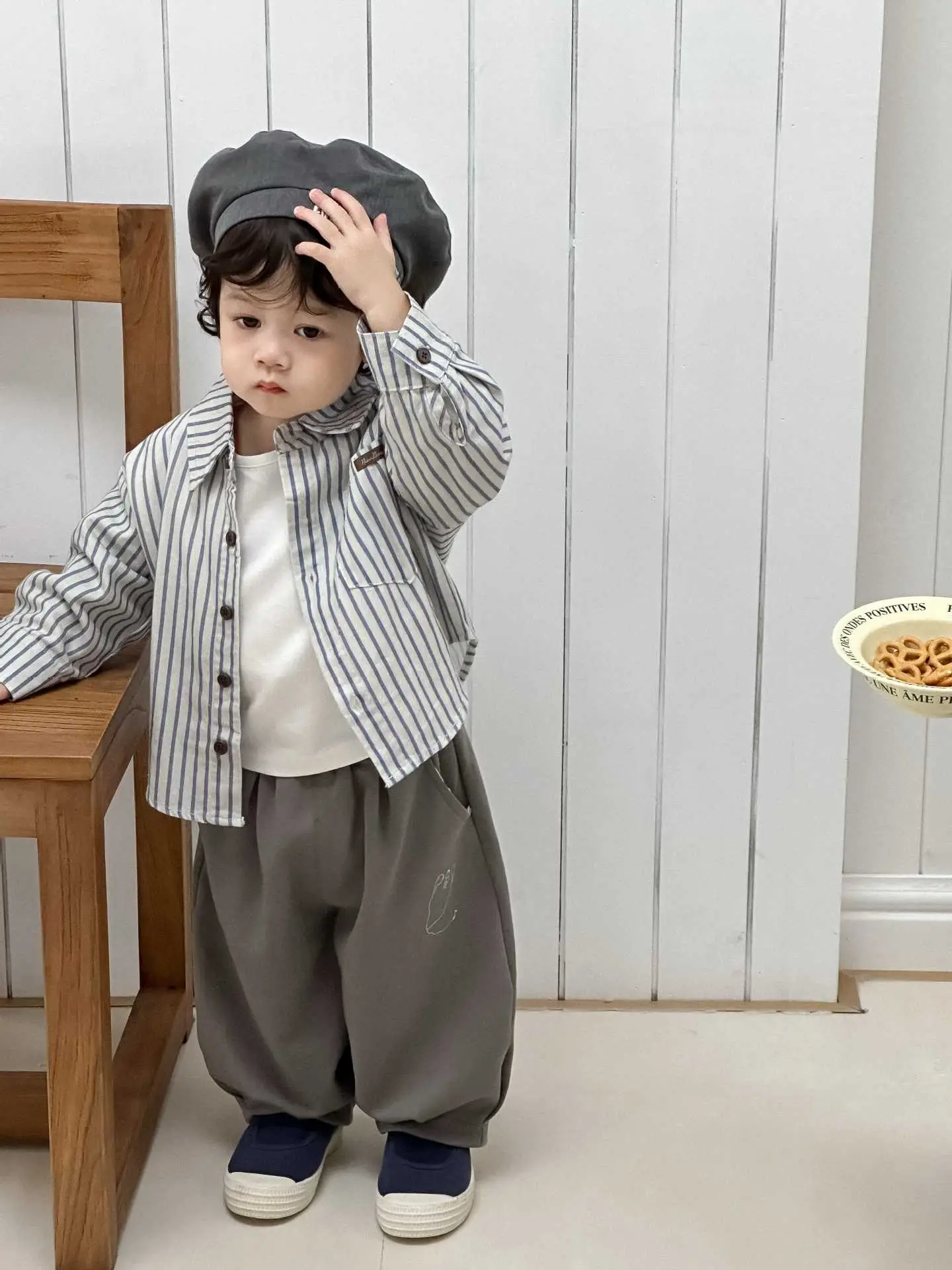 Baby Striped T-Shirt Pants Set Spring Outfit
