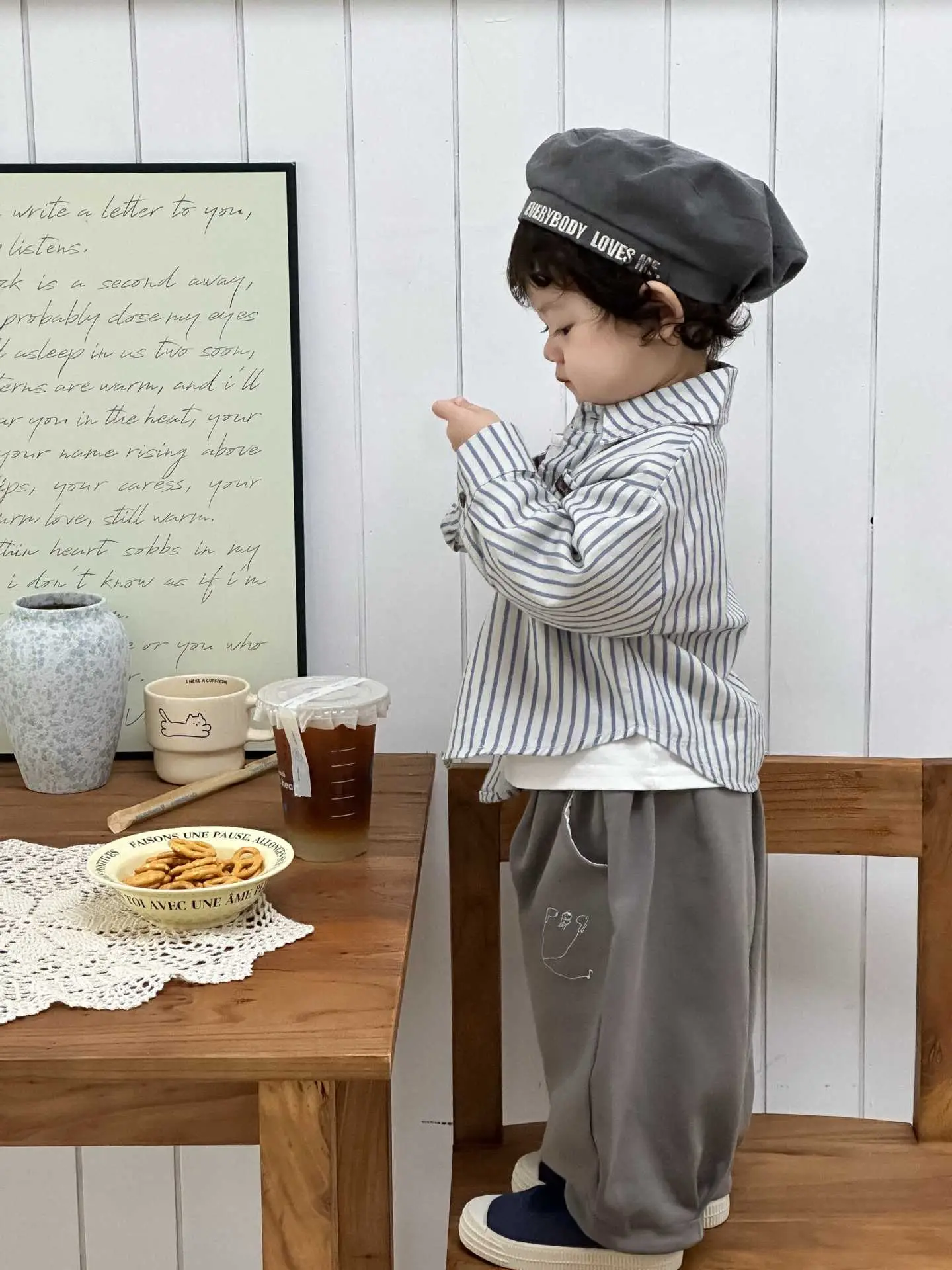 Baby Striped T-Shirt Pants Set Spring Outfit — feature 13