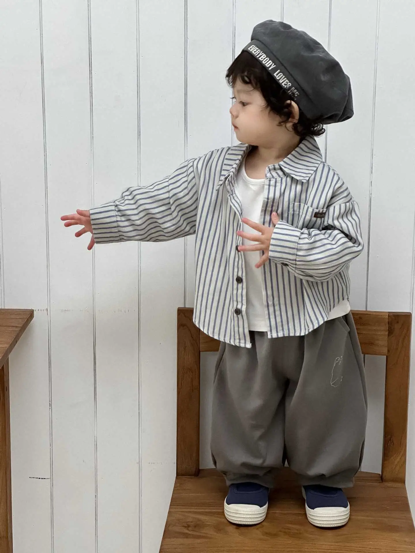 Baby Striped T-Shirt Pants Set Spring Outfit — feature 2