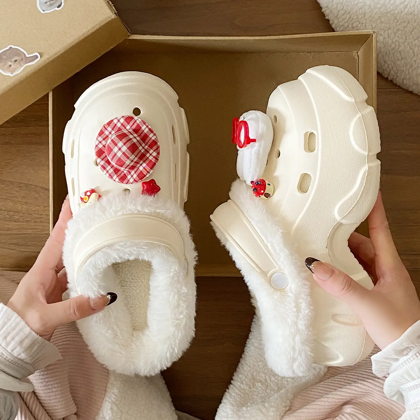 Pink Fleece Lined Winter Student Shoes for Women - Image 5