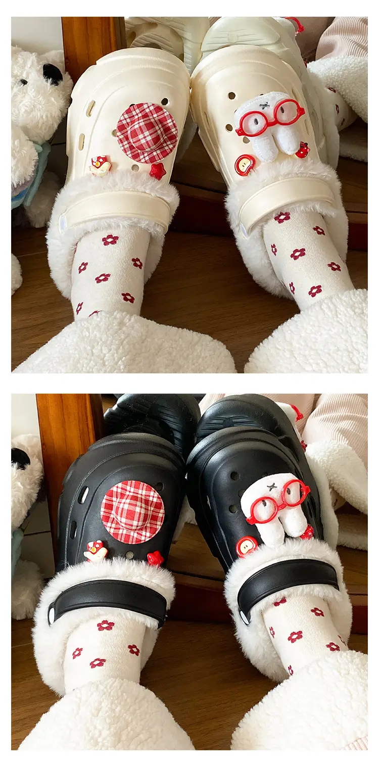 Pink Fleece Lined Winter Student Shoes for Women — feature 12