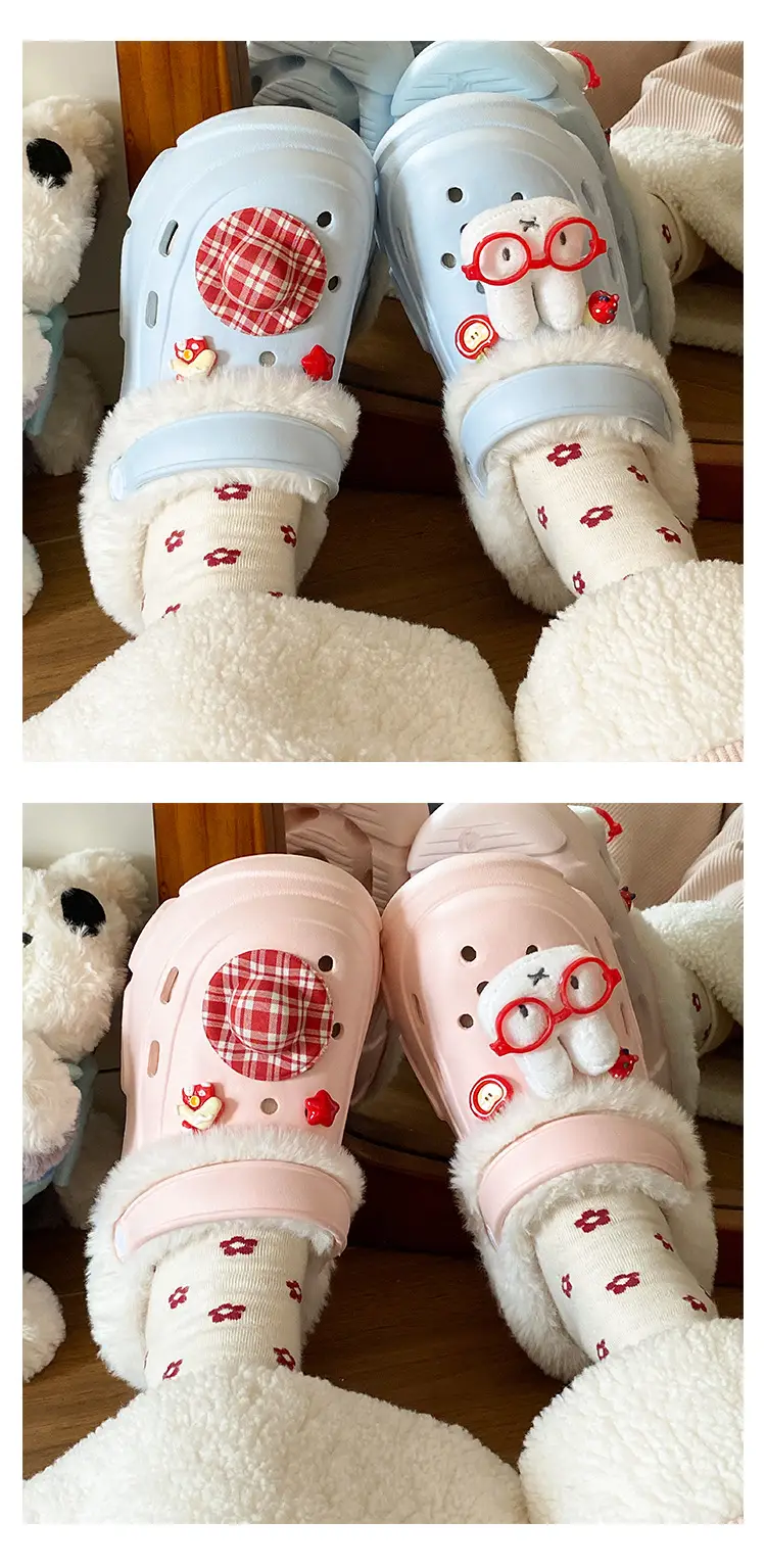 Pink Fleece Lined Winter Student Shoes for Women — feature 13