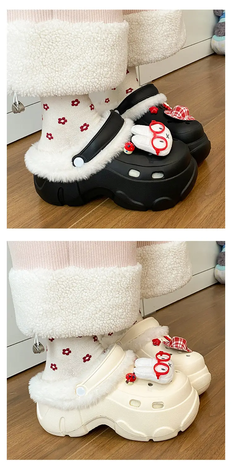 Pink Fleece Lined Winter Student Shoes for Women — feature 16