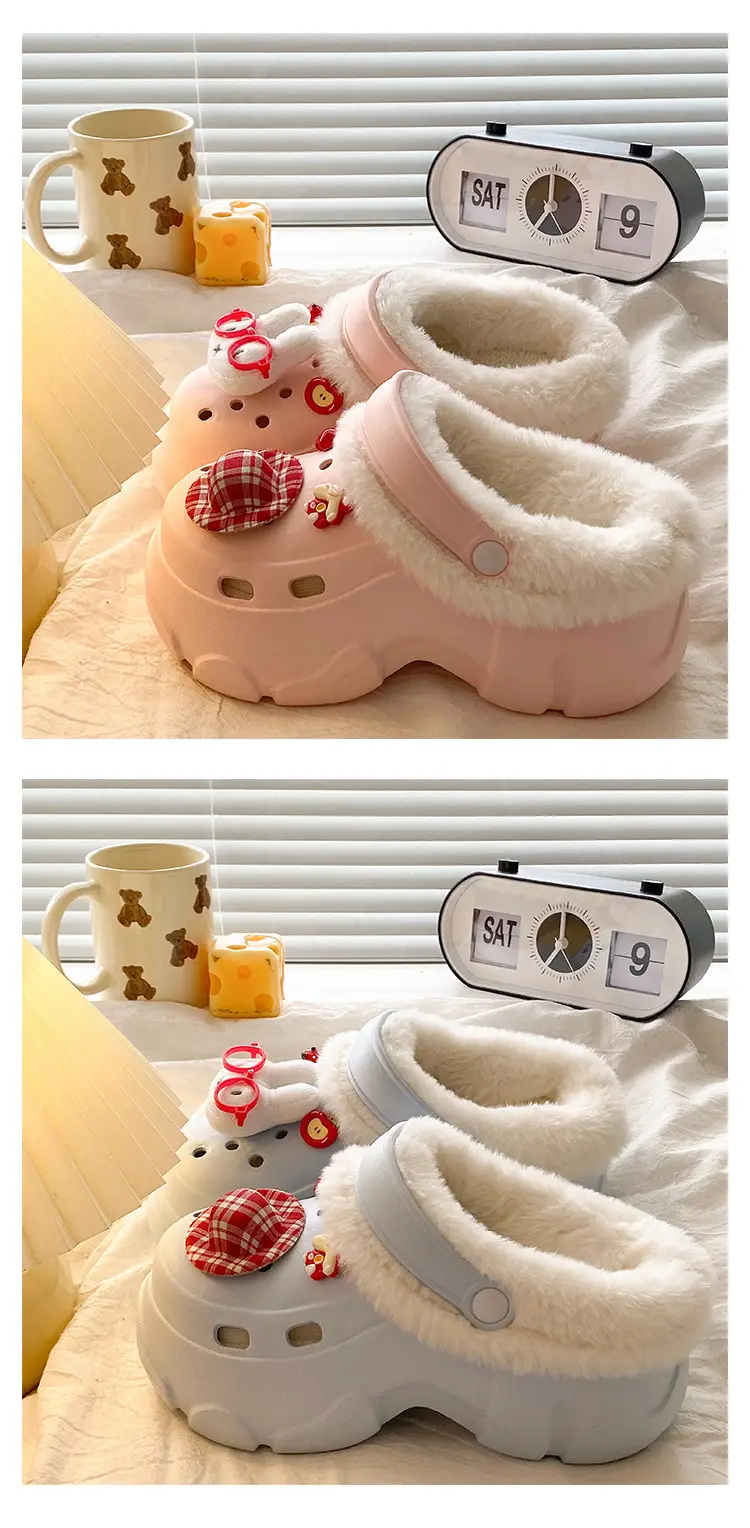 Pink Fleece Lined Winter Student Shoes for Women — feature 19