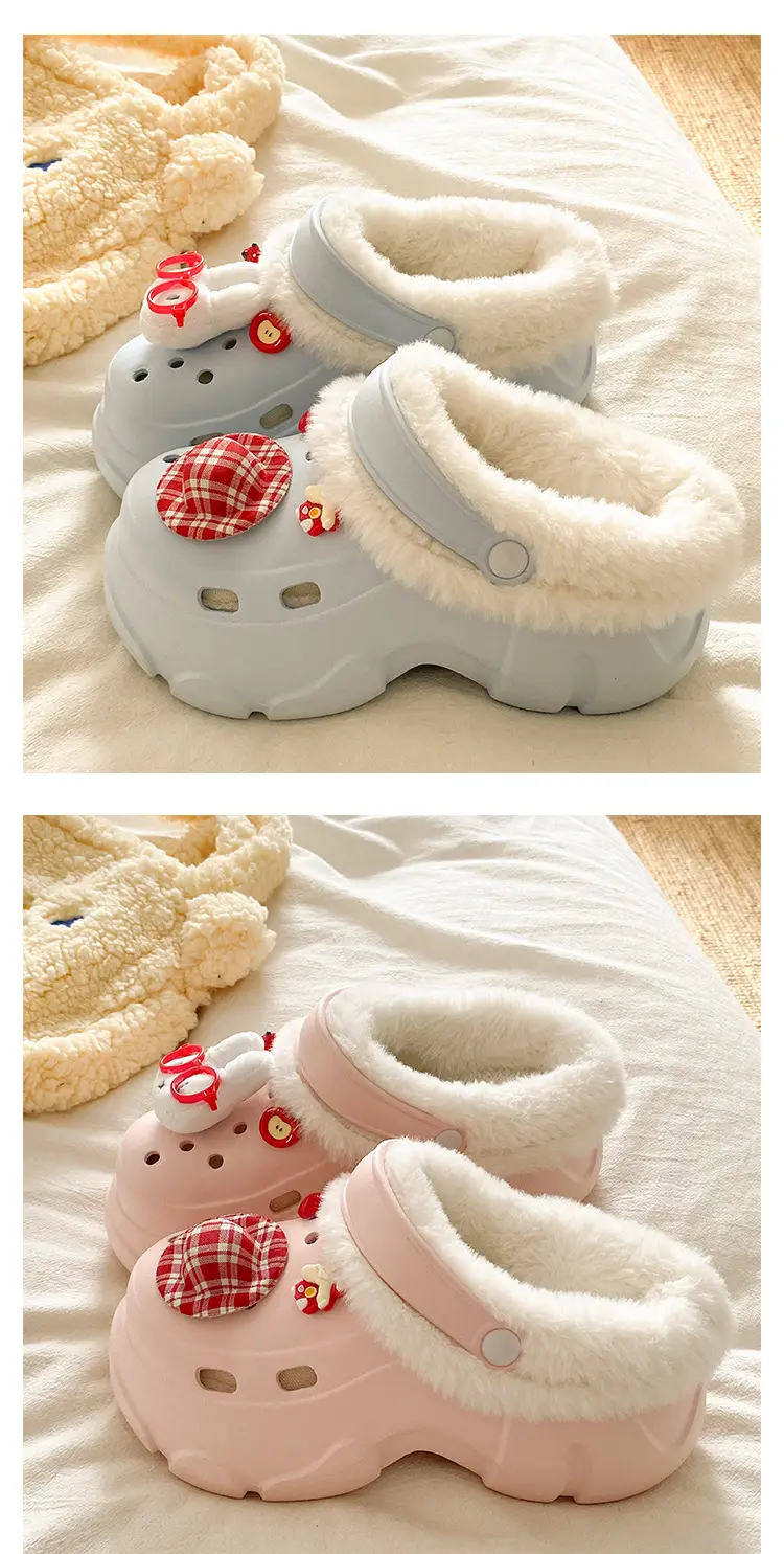 Pink Fleece Lined Winter Student Shoes for Women — feature 21
