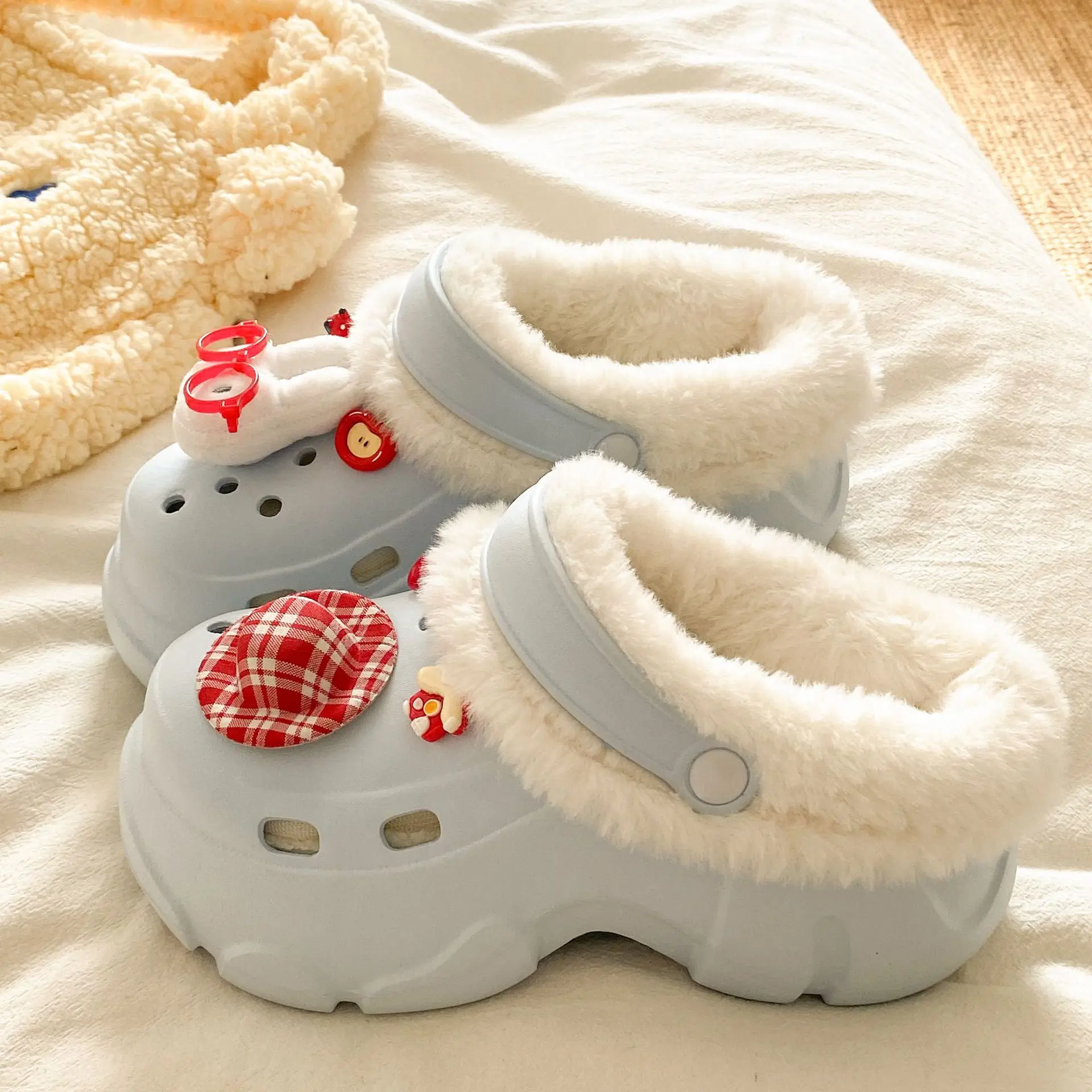 Pink Fleece Lined Winter Student Shoes for Women - Image 3
