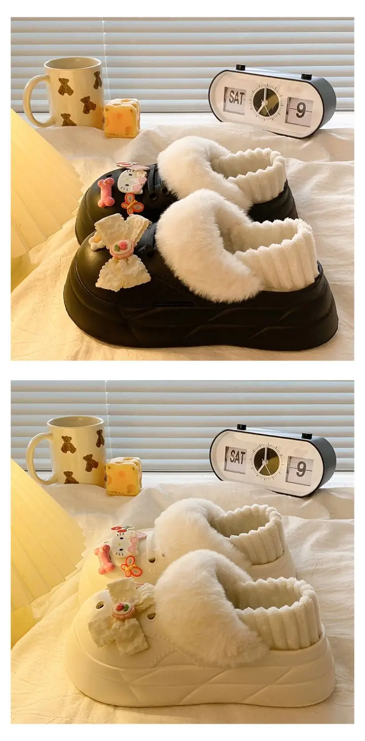 Warm Heart Cat Toe Cap Slippers for Girls Winter — feature 21