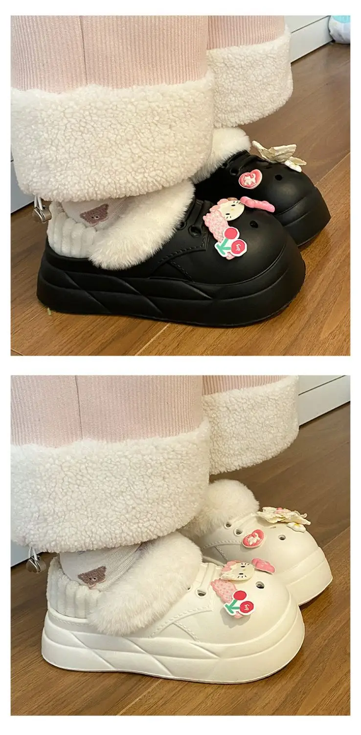 Warm Heart Cat Toe Cap Slippers for Girls Winter — feature 27
