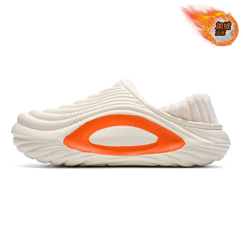 Men's Winter New Eva Slippers with Thick Sole, Warm and Fleece-Lined, Soft Sole for Home and Outdoor Use, Non-Slip Cotton Shoes - Image 9