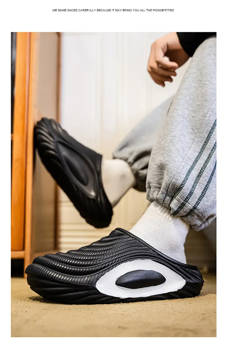 Men's Winter New Eva Slippers with Thick Sole, Warm and Fleece-Lined, Soft Sole for Home and Outdoor Use, Non-Slip Cotton Shoes — feature 15
