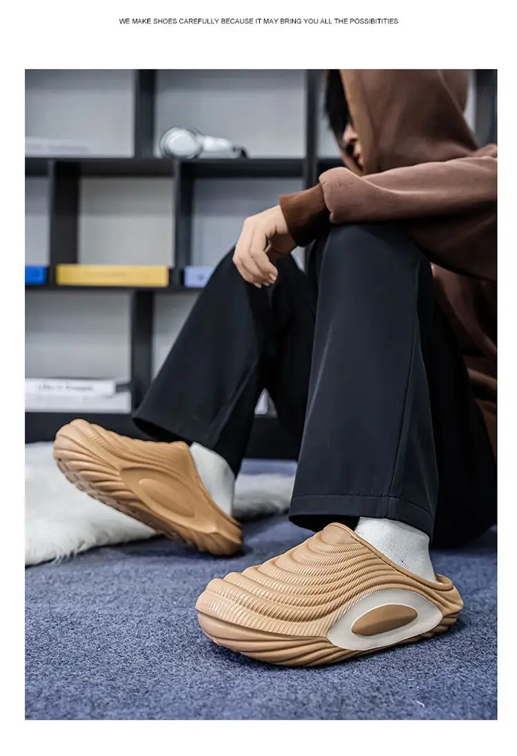 Men's Winter New Eva Slippers with Thick Sole, Warm and Fleece-Lined, Soft Sole for Home and Outdoor Use, Non-Slip Cotton Shoes — feature 19