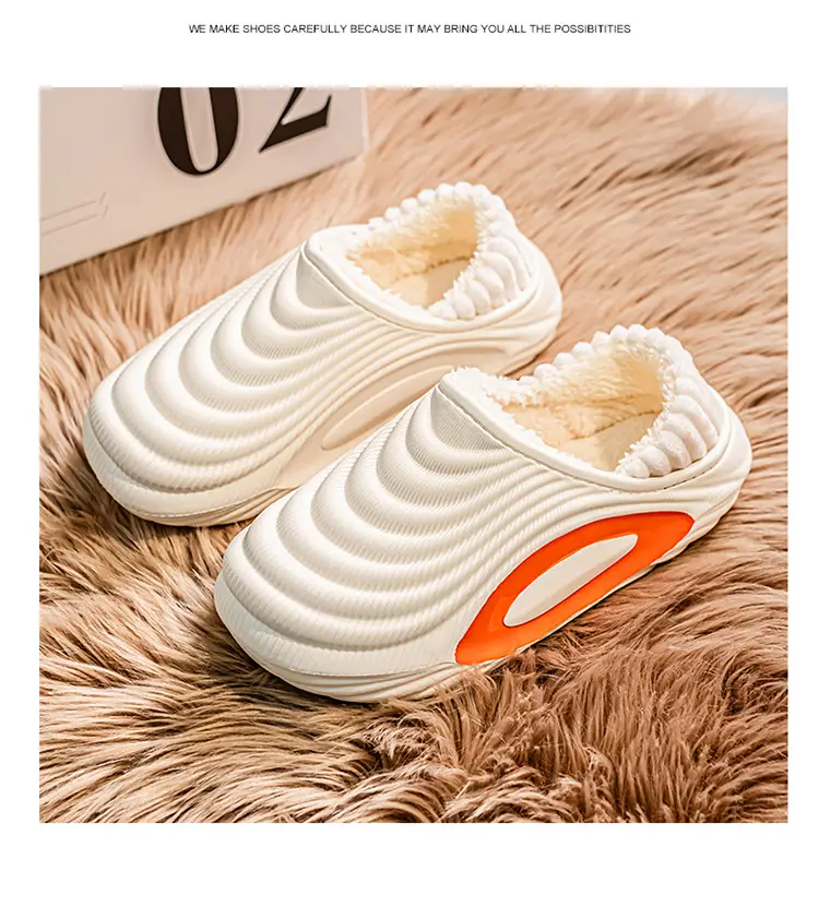 Men's Winter New Eva Slippers with Thick Sole, Warm and Fleece-Lined, Soft Sole for Home and Outdoor Use, Non-Slip Cotton Shoes — feature 28