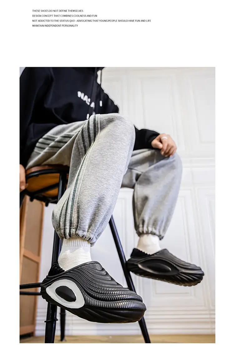 Men's Winter New Eva Slippers with Thick Sole, Warm and Fleece-Lined, Soft Sole for Home and Outdoor Use, Non-Slip Cotton Shoes — feature 3