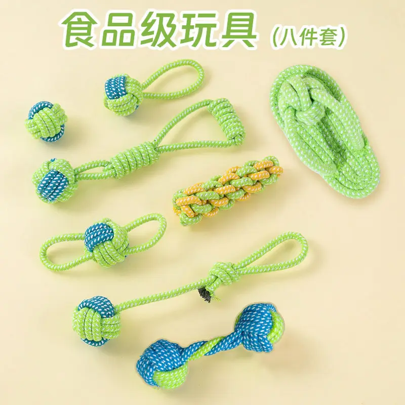 Dog Toy Rope, Bite-Resistant Molar Rope Knot Ball, Puppy Chewing Rope, Labrador Shepherd Golden Retriever Fun Tug-Of-War Rope