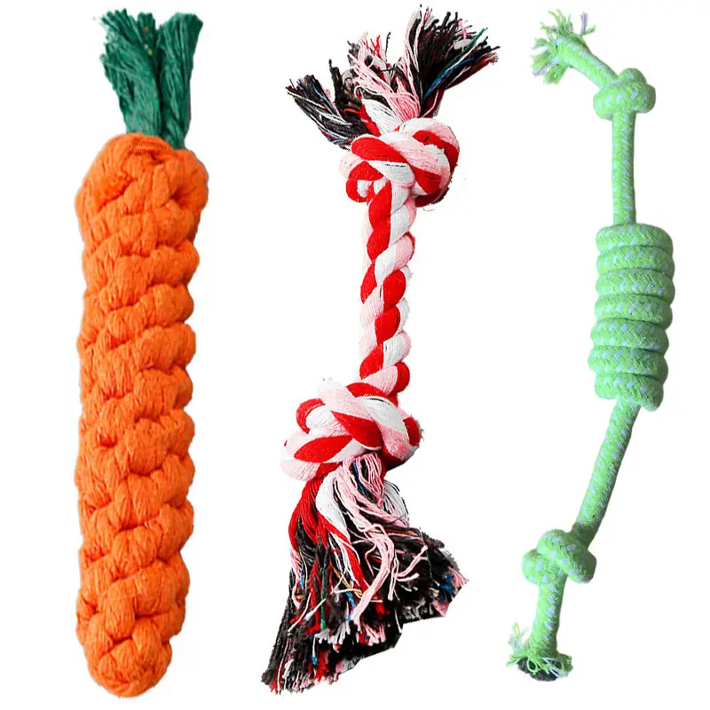 Dog Toy Rope, Bite-Resistant Molar Rope Knot Ball, Puppy Chewing Rope, Labrador Shepherd Golden Retriever Fun Tug-Of-War Rope