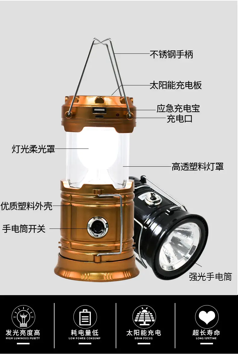 Solar Horse Lantern Camping Light with Power Bank β feature 9