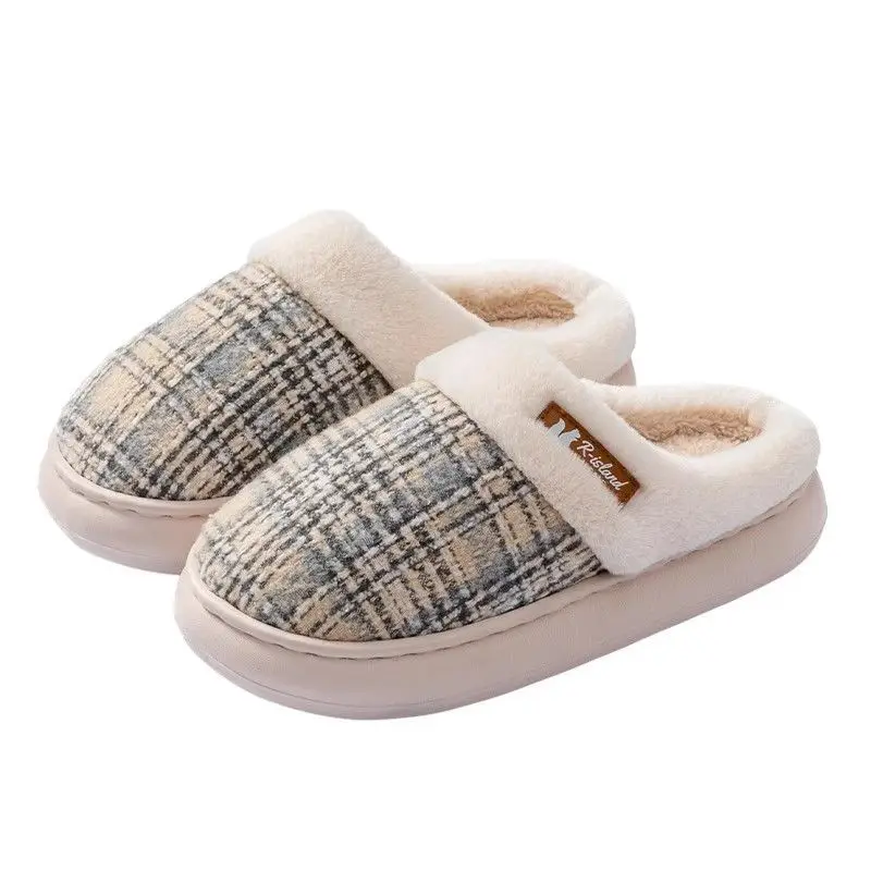 Winter Cotton Slippers Women Men Thick Warm Non-Slip - Image 8
