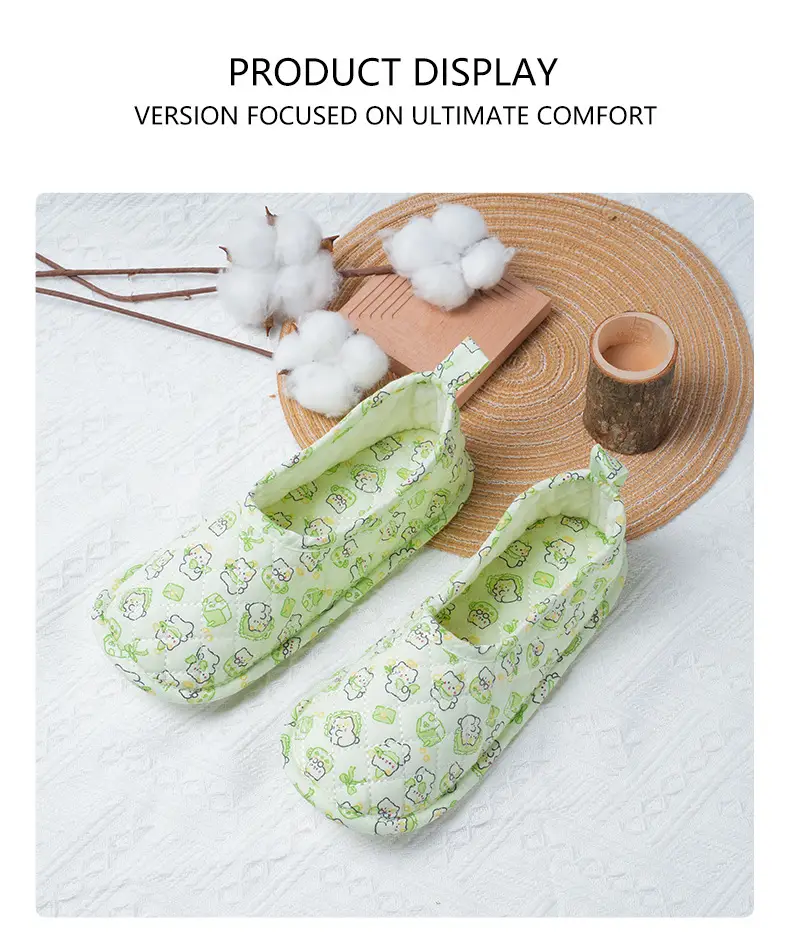 Special Crawling Mat Shoes for Pregnant Women, Thin Home Wooden Floor Breathable Soft Sole Non-Slip Heel-Covering Cotton Slippers Wholesale — feature 11