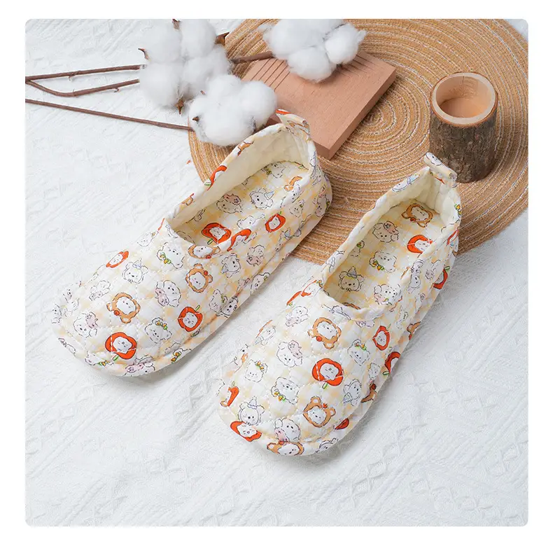 Special Crawling Mat Shoes for Pregnant Women, Thin Home Wooden Floor Breathable Soft Sole Non-Slip Heel-Covering Cotton Slippers Wholesale — feature 14