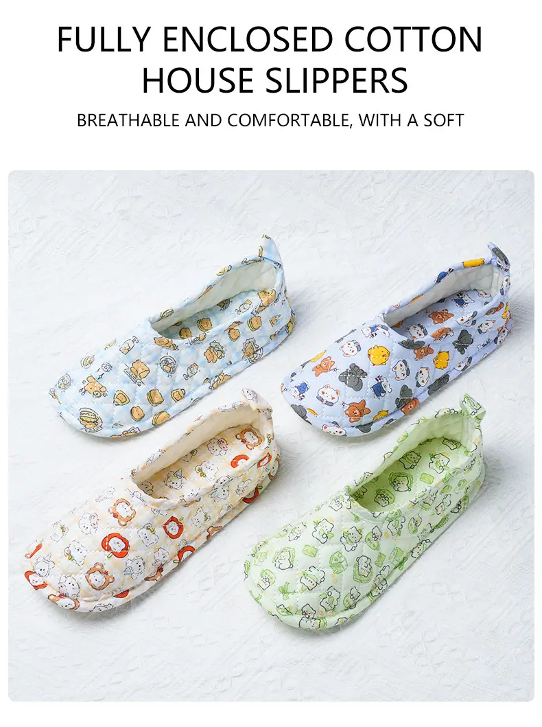 Special Crawling Mat Shoes for Pregnant Women, Thin Home Wooden Floor Breathable Soft Sole Non-Slip Heel-Covering Cotton Slippers Wholesale — feature 2