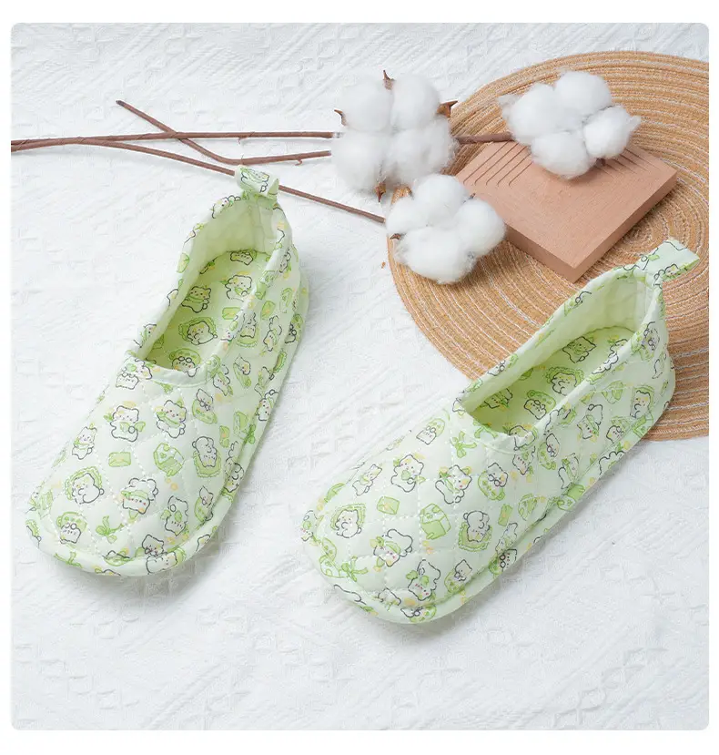 Special Crawling Mat Shoes for Pregnant Women, Thin Home Wooden Floor Breathable Soft Sole Non-Slip Heel-Covering Cotton Slippers Wholesale — feature 6