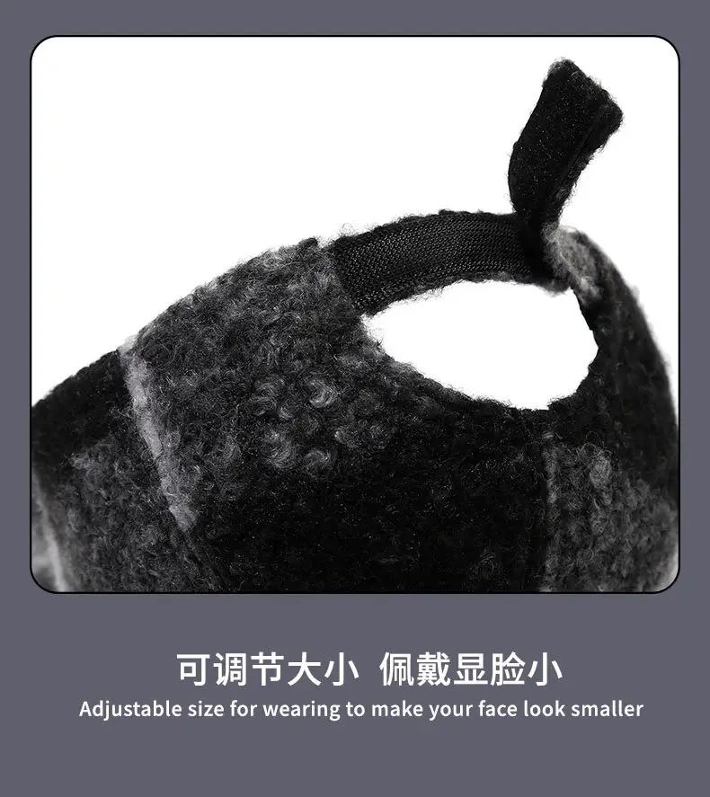 2025 Winter Plaid Fleece Baseball Cap with Cartoon Embroidery — feature 13