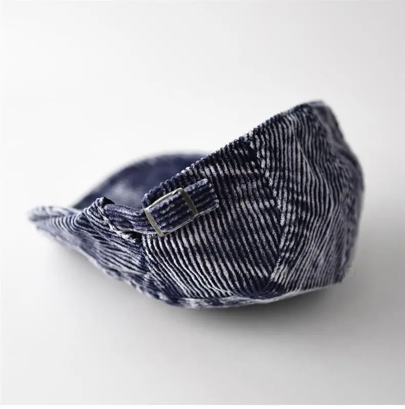 Men's Corduroy Sunshade Cap Brown Striped — feature 10