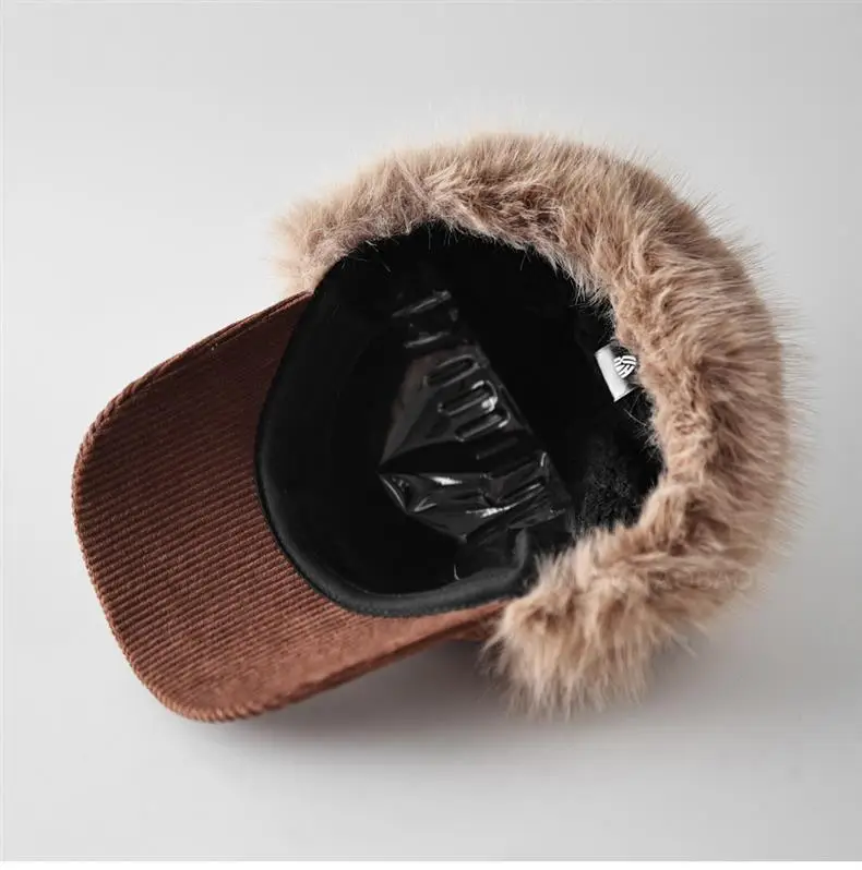 Women Maroon Embroidered Windproof Cap Winter Warm Ear Protection — feature 10