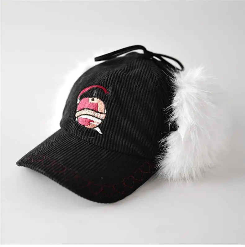 Women Maroon Embroidered Windproof Cap Winter Warm Ear Protection — feature 8