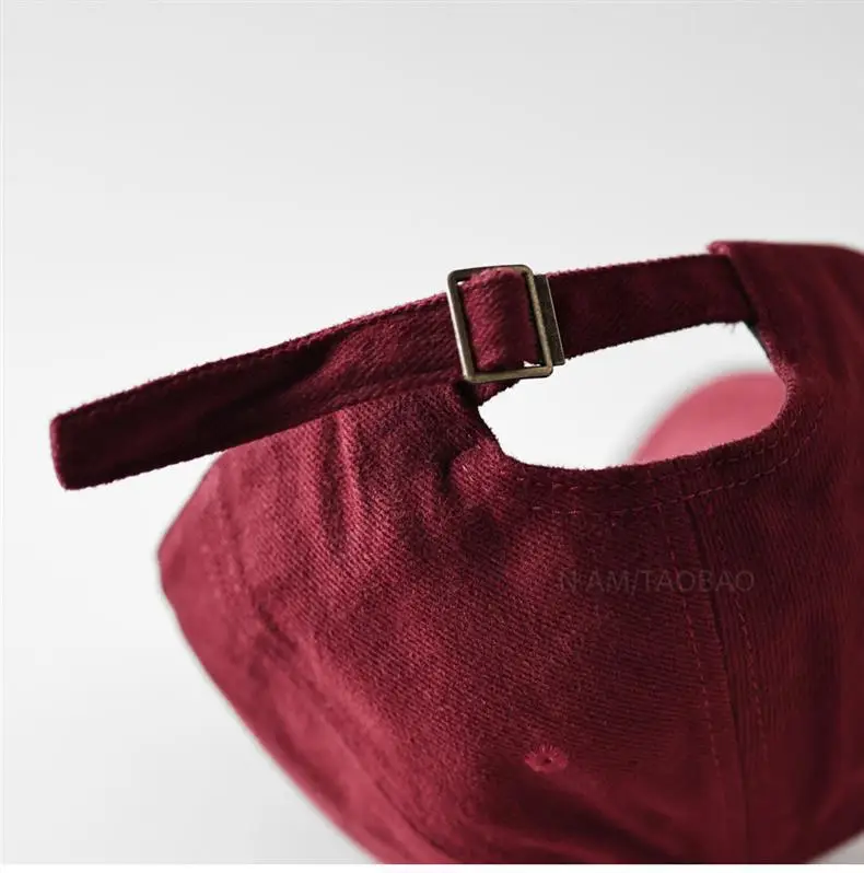 Maroon Letter Embroidered Baseball Cap Unisex — feature 16
