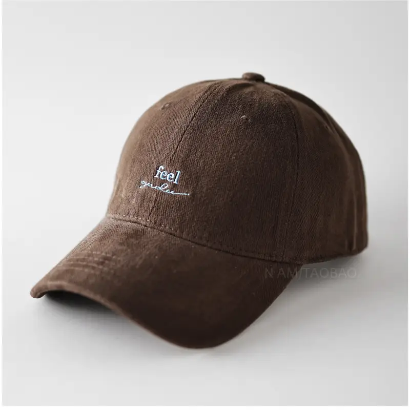 Maroon Letter Embroidered Baseball Cap Unisex - Image 2