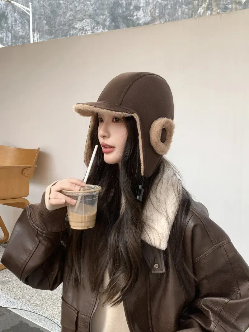 Winter Fleece Lined Pilot Hat for Men Women — feature 3
