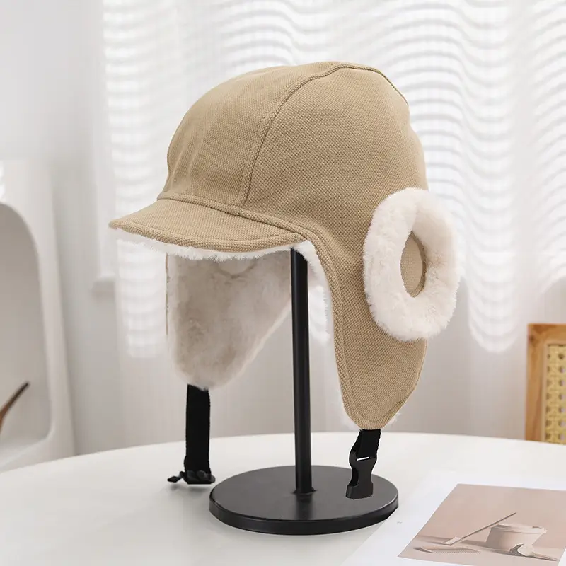 Winter Fleece Lined Pilot Hat for Men Women - Image 2
