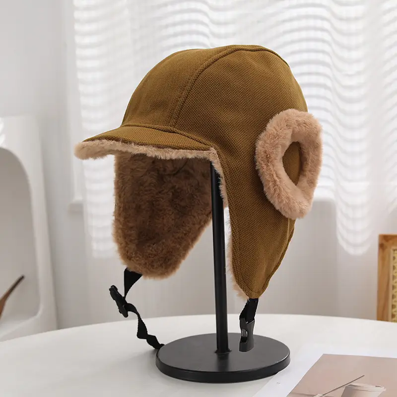 Winter Fleece Lined Pilot Hat for Men Women - Image 3