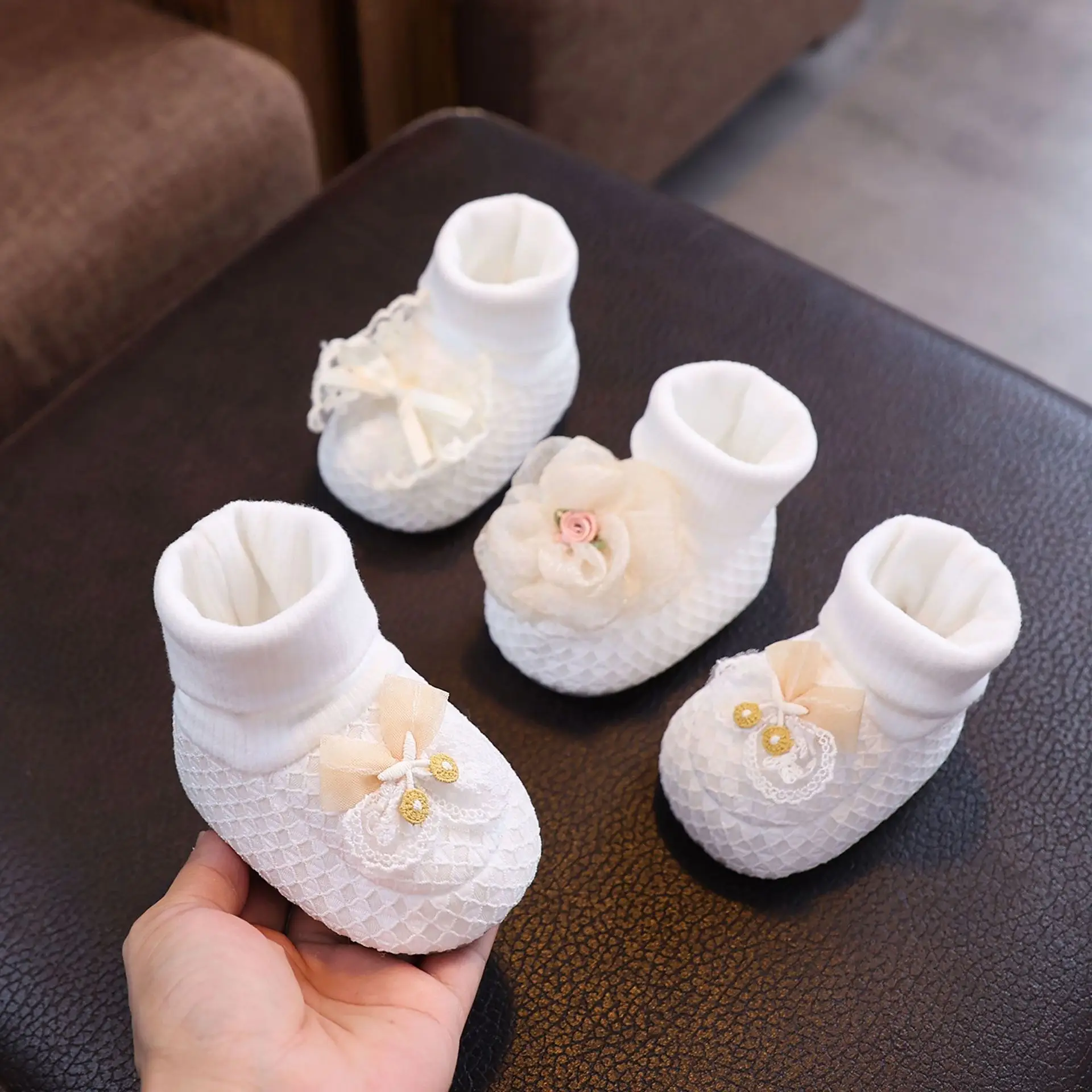 Yingmeili Baby Shoes 0-1Yr Cotton Anti-Slip Toddler