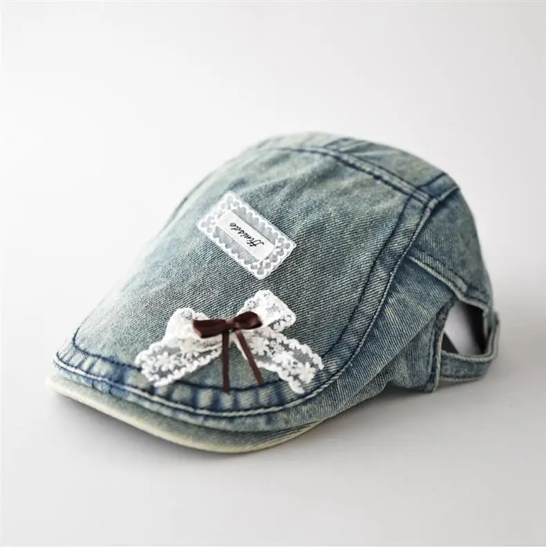 Denim Forward Cap with Lace Bow Women — feature 1