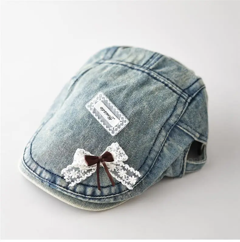 Denim Forward Cap with Lace Bow Women — feature 10