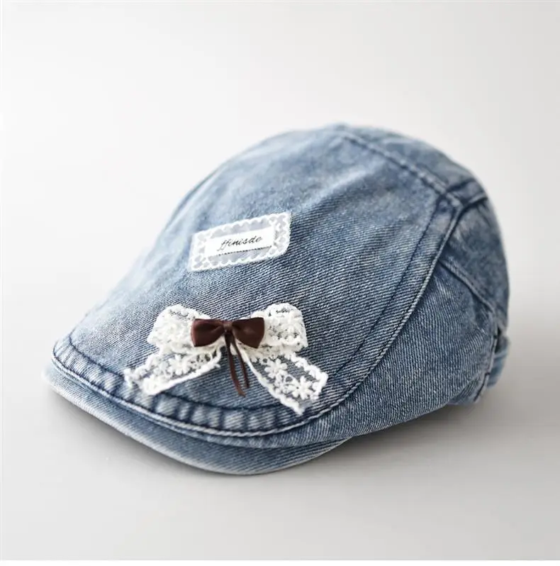 Denim Forward Cap with Lace Bow Women — feature 4