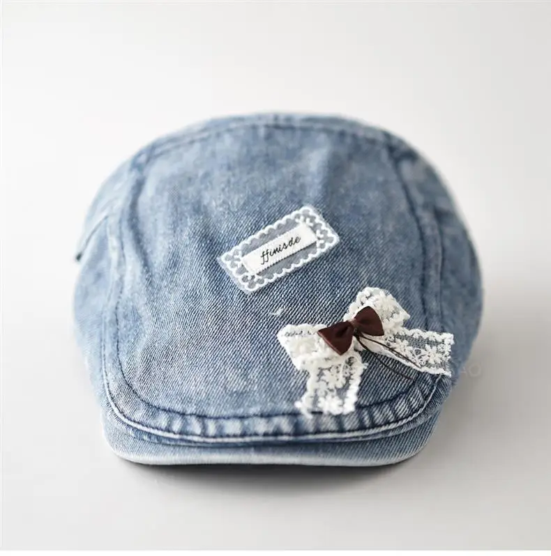 Denim Forward Cap with Lace Bow Women — feature 6