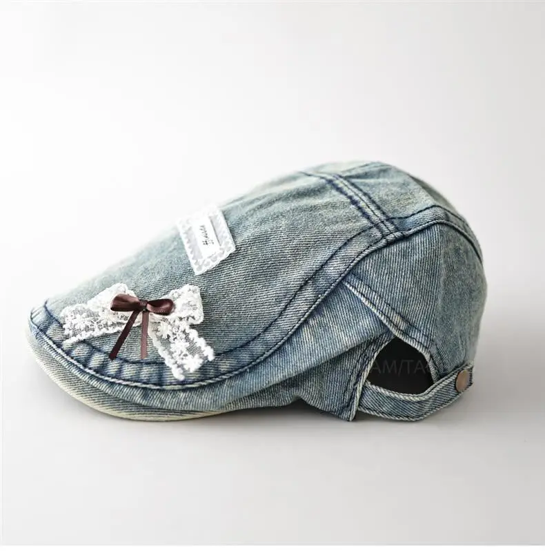 Denim Forward Cap with Lace Bow Women — feature 9