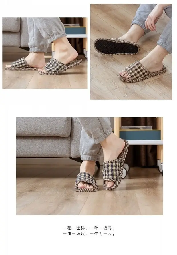 2021 New Four-Season Pure Cotton Non-Slip Fabric Cloth Bottom Slippers for Men and Women Indoor Home Use Without Damaging Wooden Floors Mute — feature 5