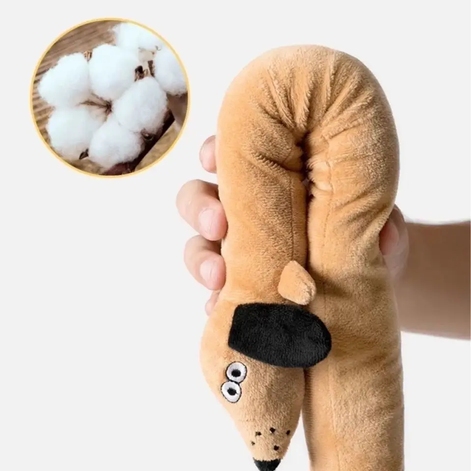 Dog's Best Friend, a Dog Plush Toy, a Long Simulated Dachshund Dog Tug-Of-War Sound Doll That Can Be Used to Make Shapes - Image 5