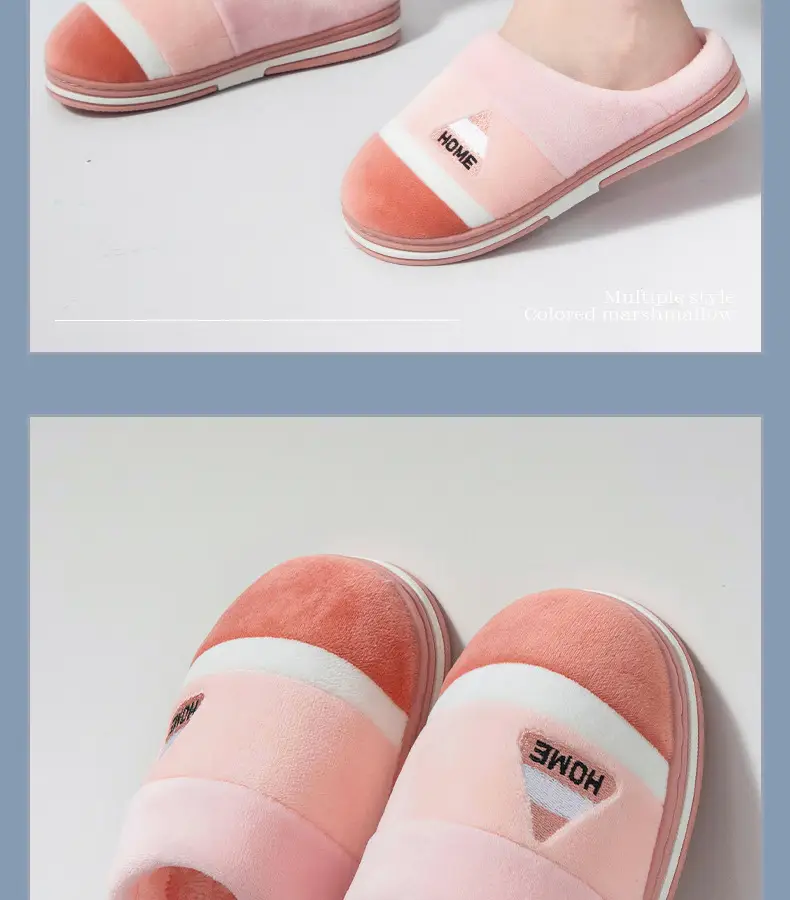 Women Pink Cotton Slippers 2025 Winter Warm Anti-Slip — feature 11