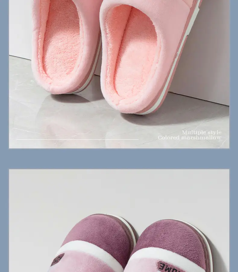 Women Pink Cotton Slippers 2025 Winter Warm Anti-Slip — feature 12