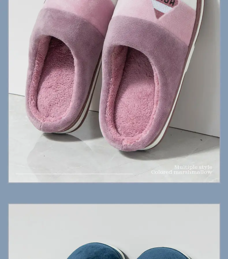 Women Pink Cotton Slippers 2025 Winter Warm Anti-Slip — feature 13